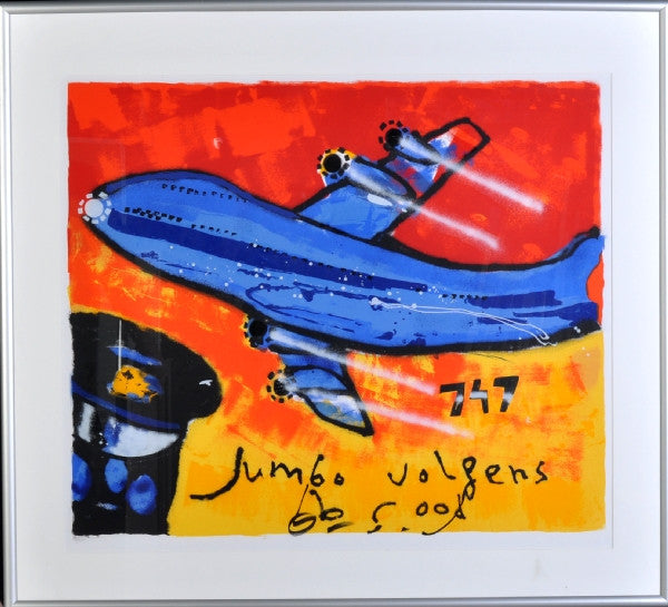 Herman Brood Boeing 747 zeefdruk