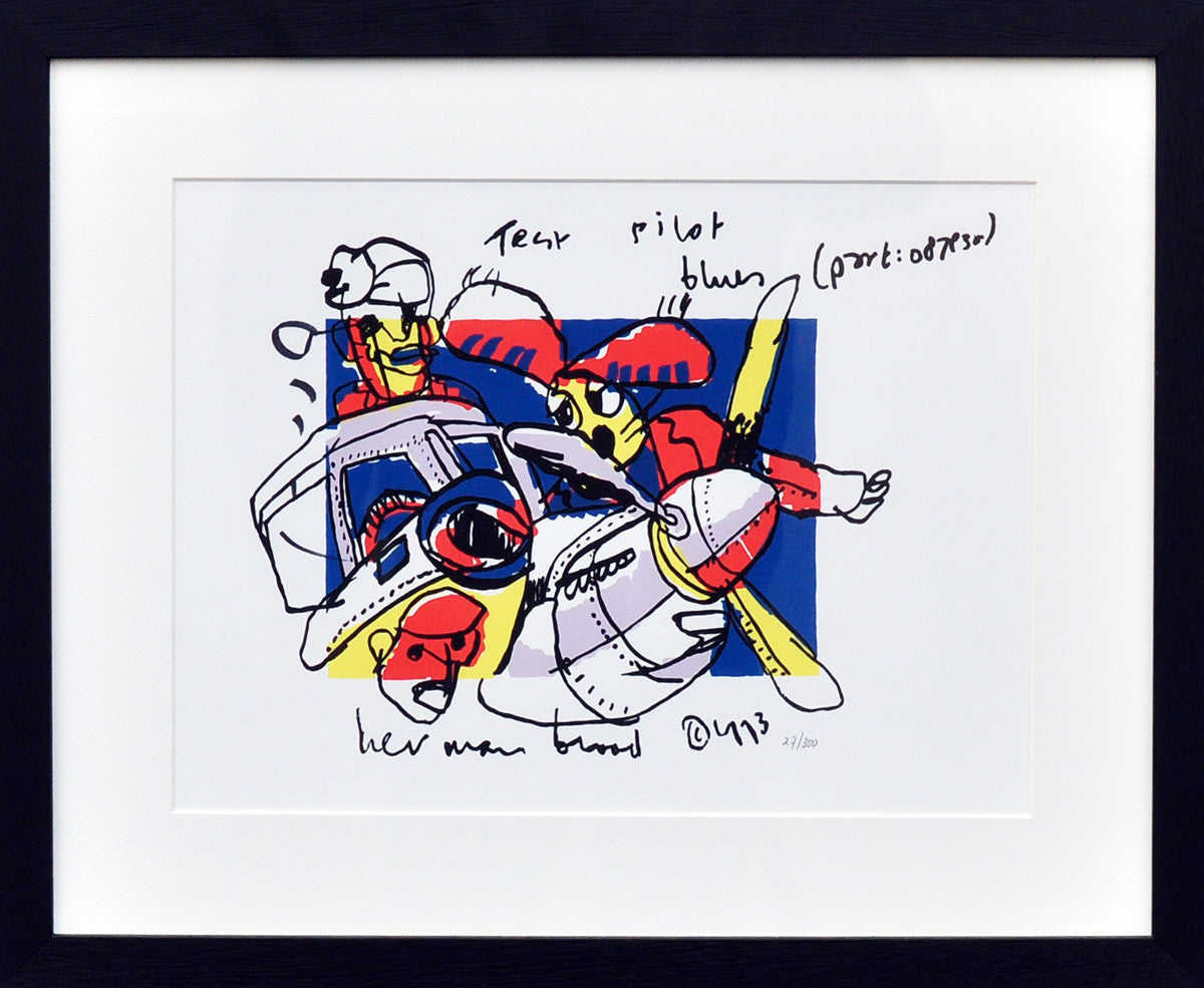 Herman Brood Test Pilot zeefdruk