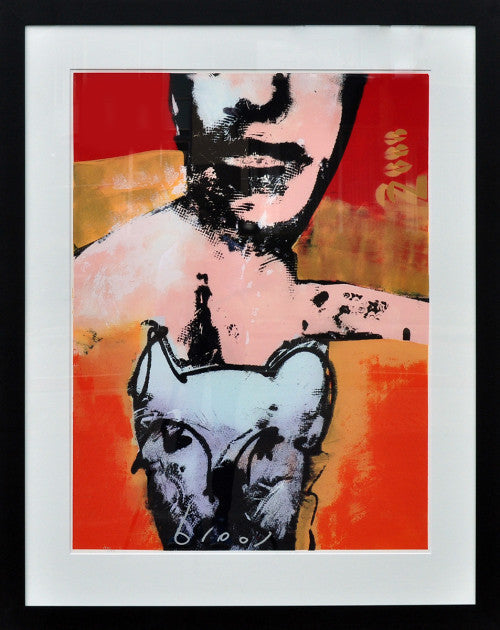 Herman Brood Hond en man zeefdruk