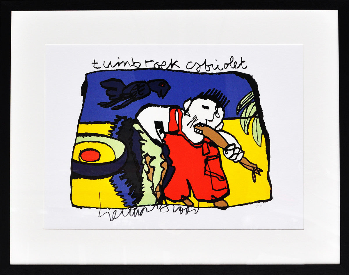 Herman Brood Tuinbroek Cabriolet zeefdruk