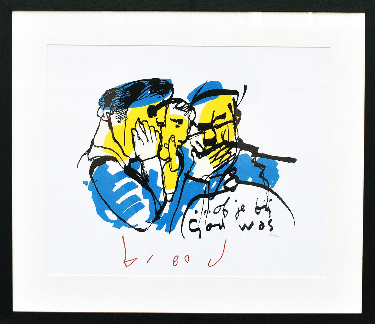 Herman Brood Of je bij God was zeefdruk