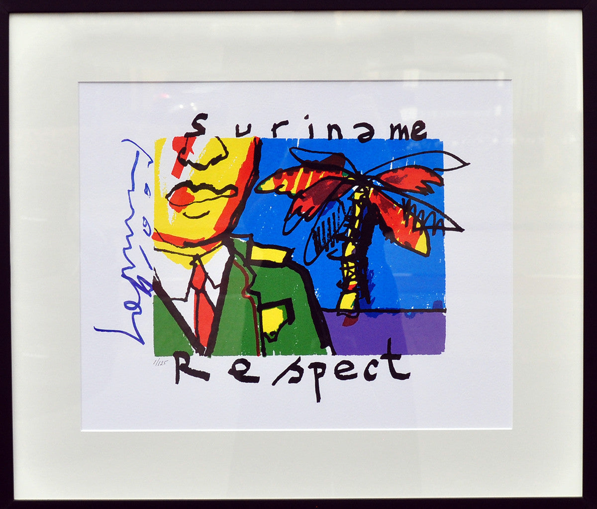 Herman Brood Suriname respect zeefdruk